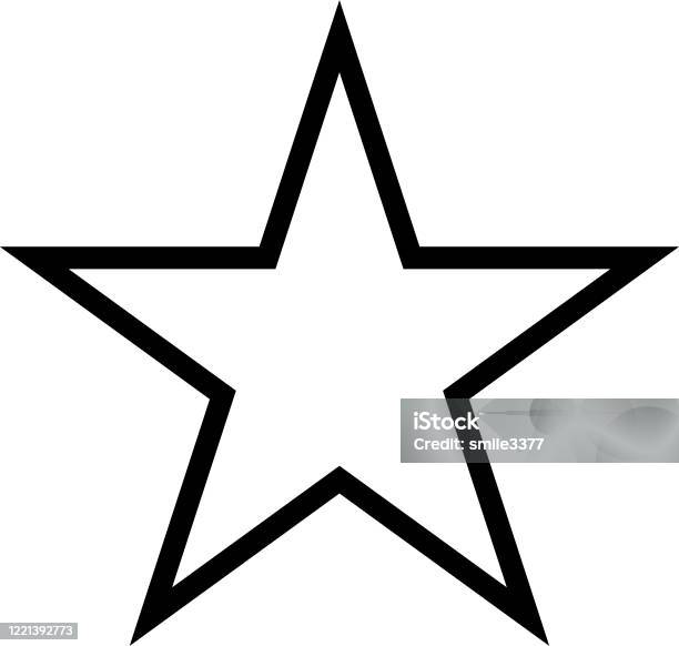 Star Star Vector Icon Black Star Isolated In Modern Simple Flat Linear Style Vector Illustration Stock Illustration - Download Image Now