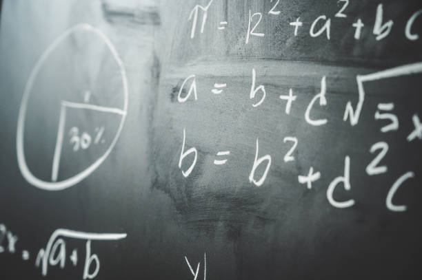 istock Education background concept. Chalkboard with the Mathematical formula background. 1221393009
