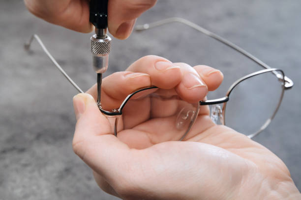 istock Glasses frame manufacturing and repairing 1221393585