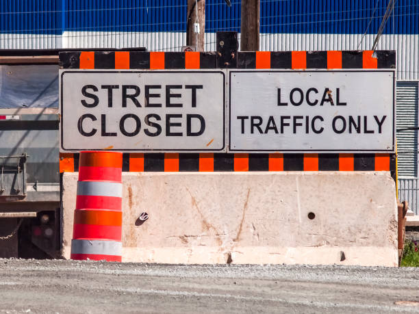istock Street Closed, Local Traffic Only 1221394700