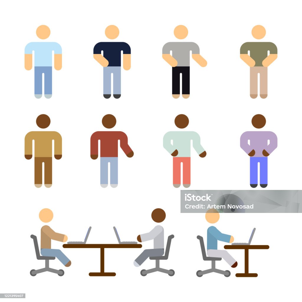 Hình Ảnh Đơn Giản Của Những Người Trong Các Tư Thế Khác Nhau Với ...