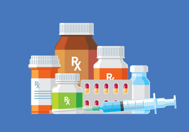 의학 - capsule medicine vitamin pill narcotic stock illustrations