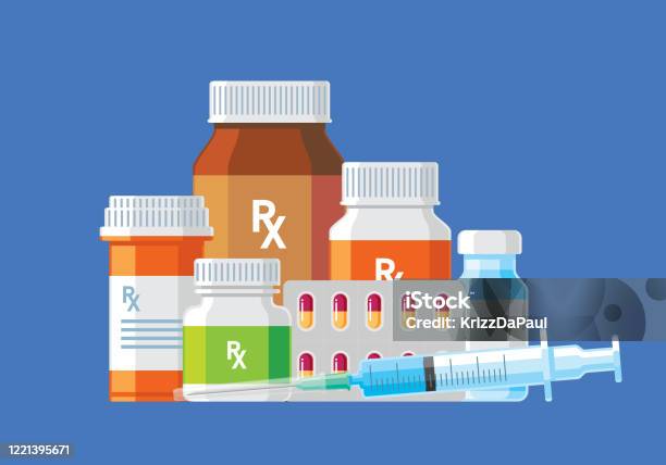Medicine Stock Illustration - Download Image Now - Medicine, Prescription Medicine, Bottle