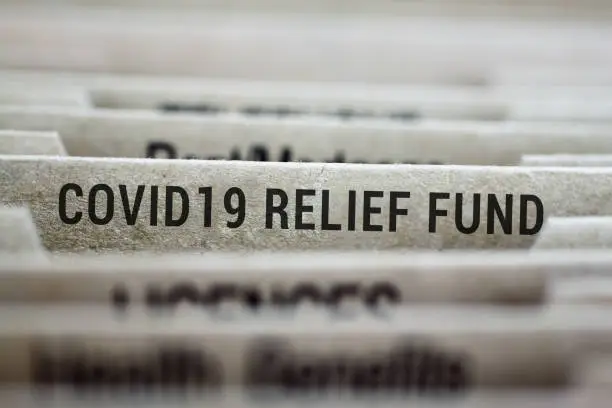 Photo of Covid-19 relief file folder