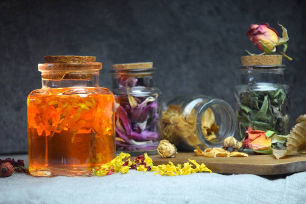 istock Dry herbs and floert mix 1221398912