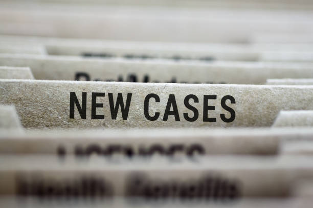 New cases file folder stock photo