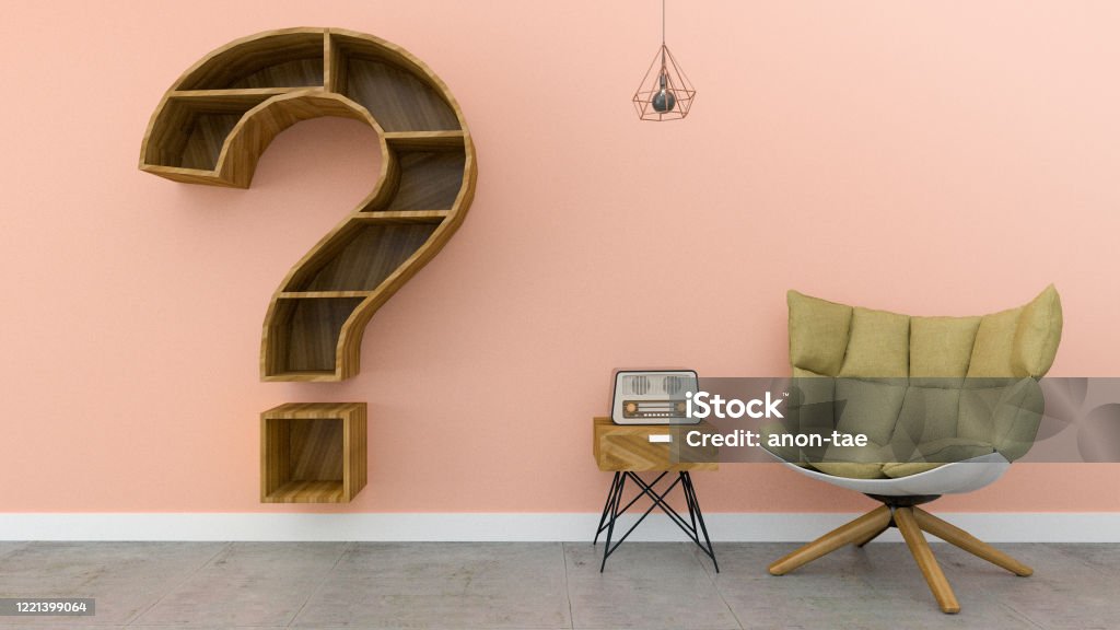 Big Question Mark On Wall In Living Room While Renovating Question ...