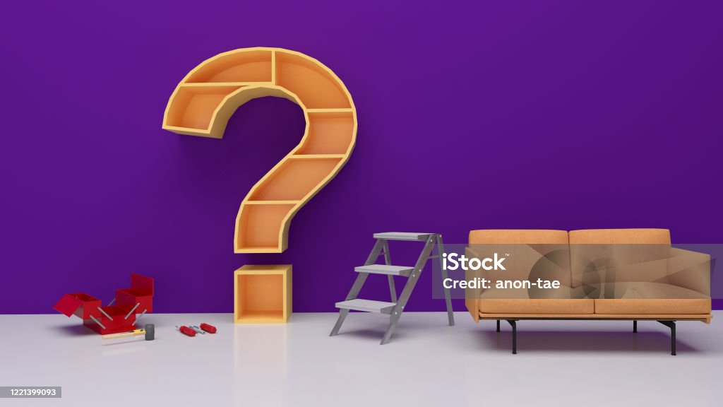 Big Question Mark On Wall In Living Room While Renovating Question ...