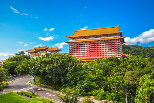The Grand hotel in Taipei city was established in May 1952 and the main building was completed on October 10, 1973. The main building of the hotel is one of the world's tallest Chinese classical buildings.