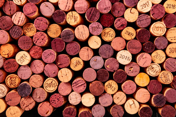 istock Wine corks background, shot from the top 1221402958