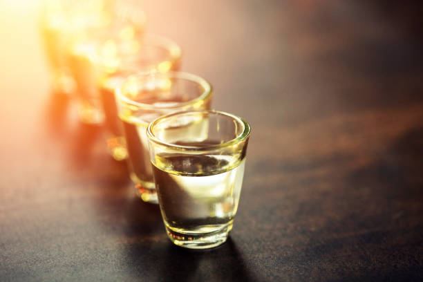 shooters in a club - slivovitz imagens e fotografias de stock