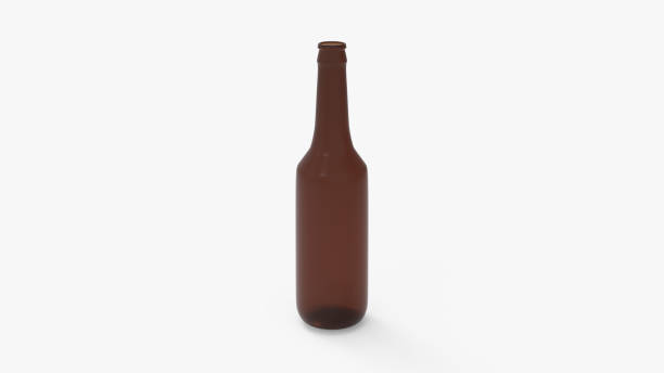 istock Brown longneck  soda bottle. Beer bottle. Isolated on white. Clipping path. 3D Rendering. 1221406439