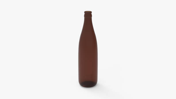 istock Brown soda bottle. NRW Beer bottle. Isolated on white. Clipping path. 3D Rendering. 1221407318