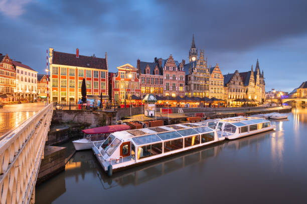 istock Ghent, Belgium at the Graslei 1221407564