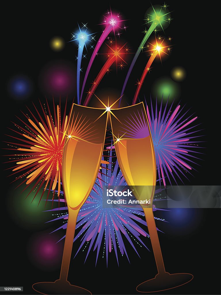 celebrating new year  Bright stock vector