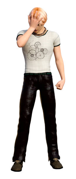 istock 3D illustration teenager boy on white 1221409168