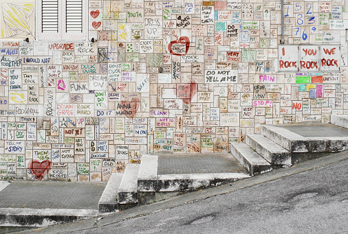 paris, France – June 19, 2013: Paris graffitty art on the streets, simply magical