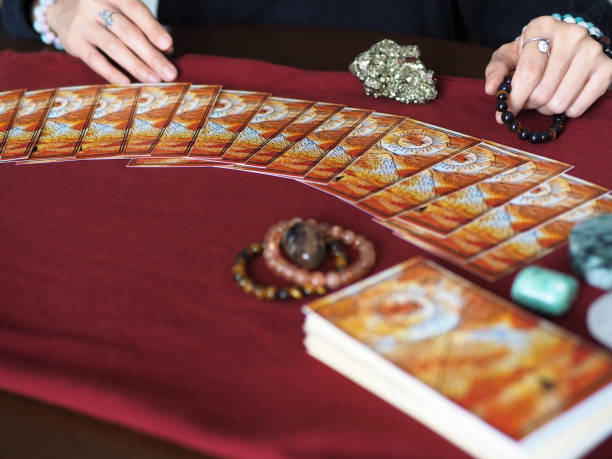 istock tarot card reading fortune teller astrologer divination selected focus 1221417012