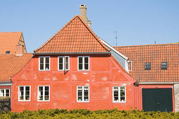 istock Old red house in Helsingor, Denmark 122141793