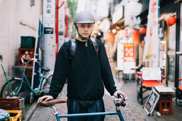 istock Portrait Of Food Courier 1221419186