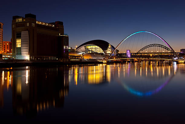 istock Water view of Tyne bridges during sundown 122141935