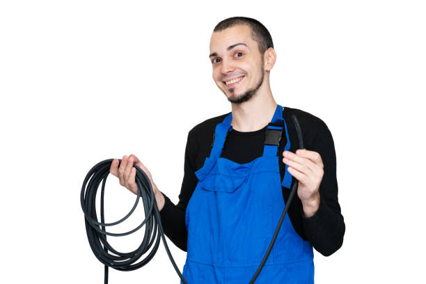 istock Professional window repair and installation technician holding a rubber gasket for pvc windows in his hand. 1221419390