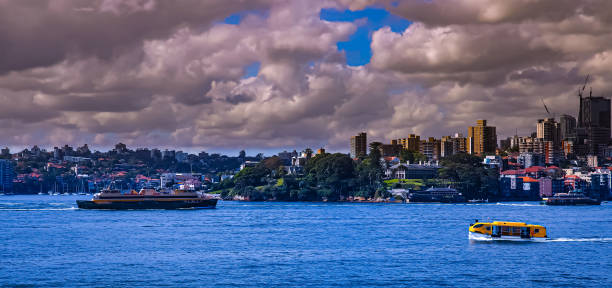 istock Panoramic view of Sydney Harbour foreshore in NSW Australia 1221420311