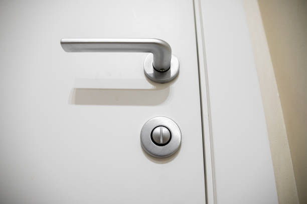istock Modern, contemporary satin handle and keyhole detail 1221423744