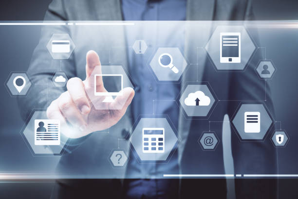 istock Global business and communication concept. 1221426028