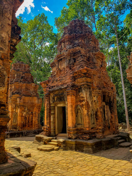 istock Siem Reap, Cambodia, December 31, 2019: Preah Ko temple 1221429283