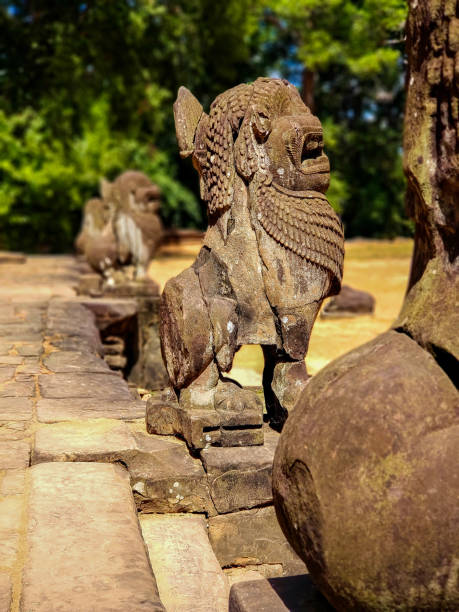 istock Siem Reap, Cambodia, December 31, 2019: Preah Ko temple 1221429289