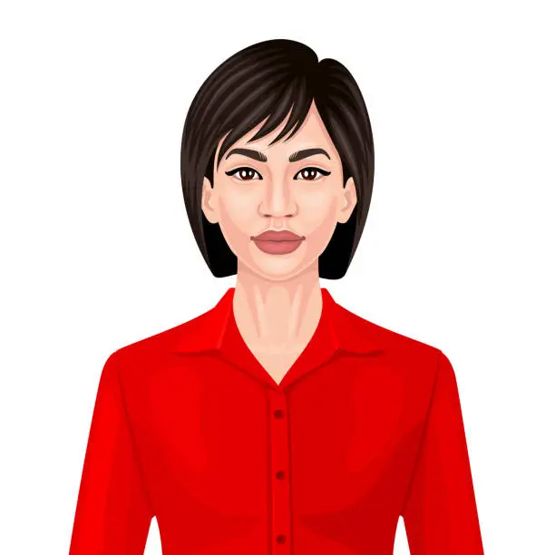 Vector illustration of Business woman asian.