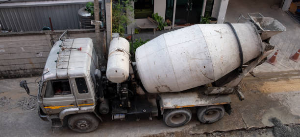 istock old cement truck on small road 1221430328