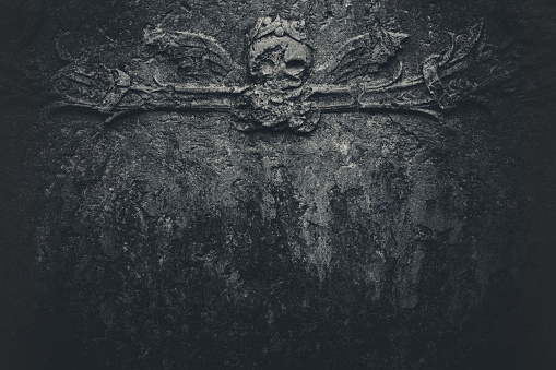 Dark skull background