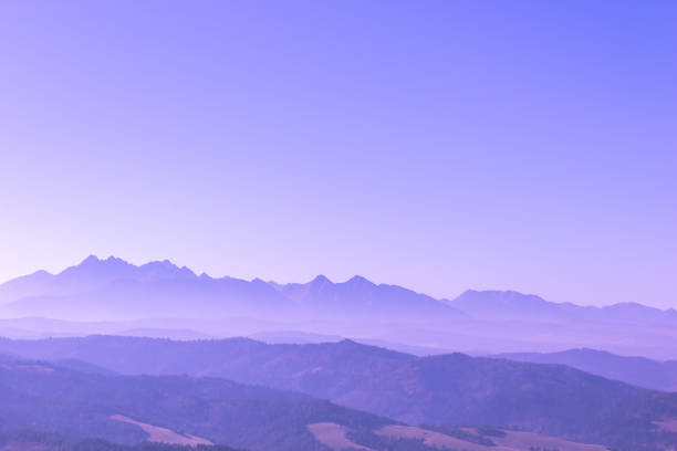 istock Fantastic purple panorama of mountains 1221431966