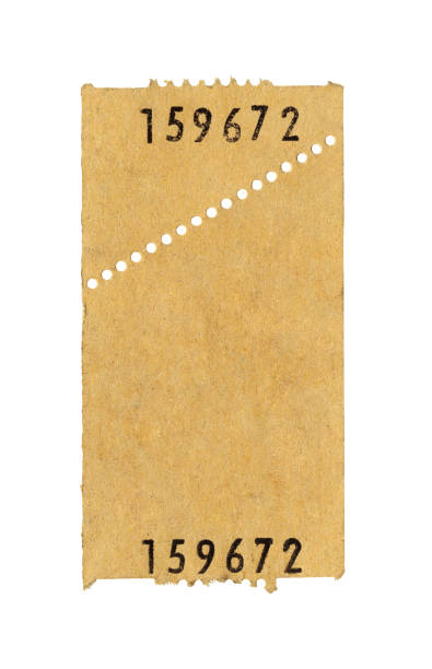 istock Old admission ticket isolated on white background 1221432750