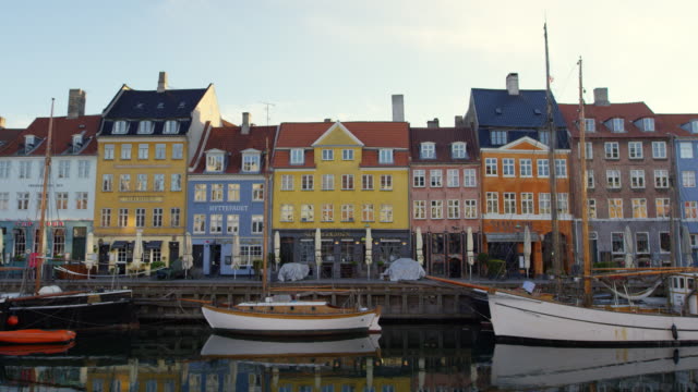 Buildings And Empty Boats At Nyhavn During Lockdown