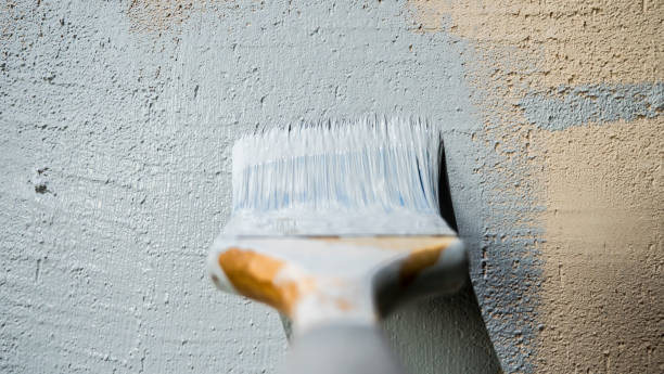 istock Brush paints a wall, first-person view 1221434272