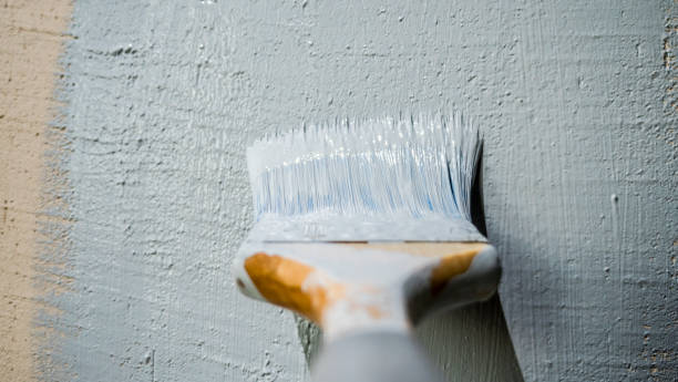 istock Brush paints a wall, first-person view 1221434284