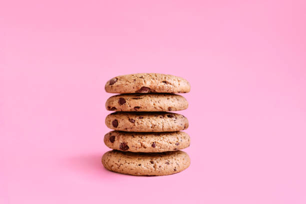 istock Oat cookie Front view photo in minimal style 1221439538