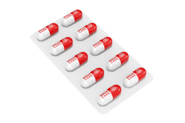 istock Health Care Capsules in Blister Pack. 3d Rendering 1221439941