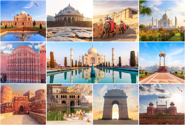 Famous places of India in the collage of photos Famous places of India in the collage of photos. hava stock pictures, royalty-free photos & images