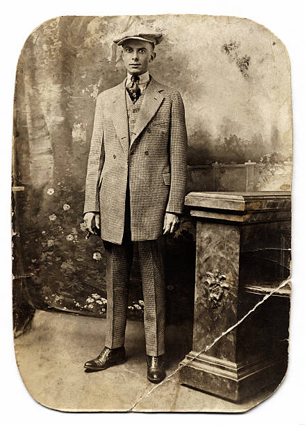 istock Vintage Man in Checked Suit 122144421