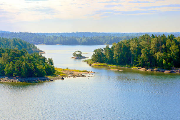 Evening view of Turku Archipelago, Finland.
