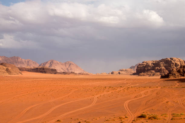 Panoramic view of Wadi Rum desert, Jordan.