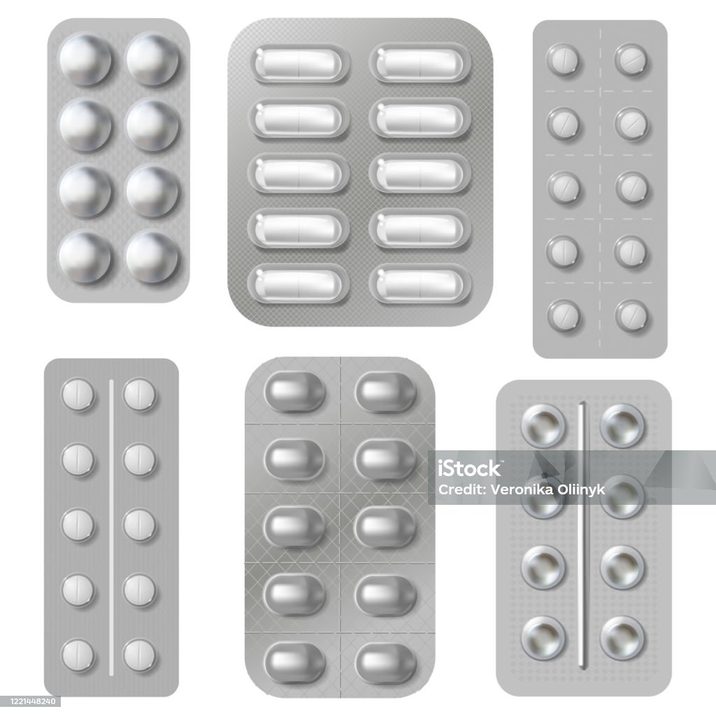Blister Compresse E Confezioni Di Pillole Capsula Di Vitamine