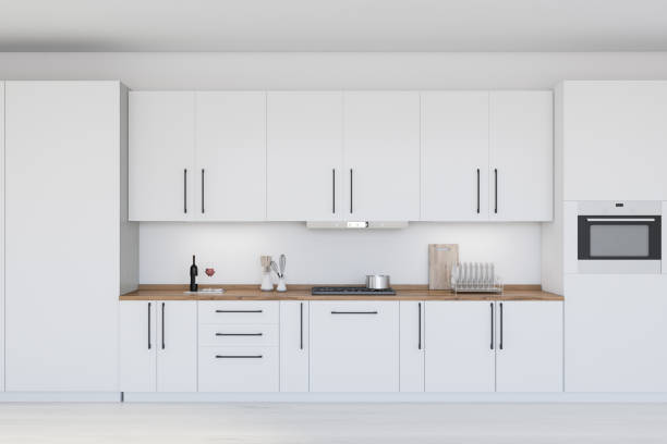 istock White and wood modern kitchen with countertops 1221449540
