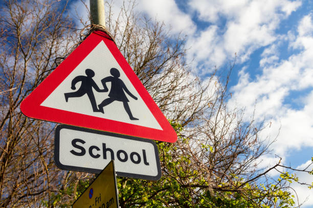 istock School warning road traffic sign 1221449772