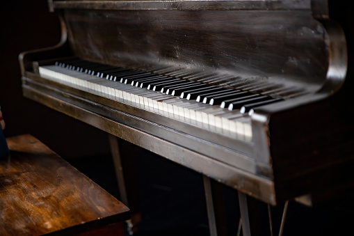 Vintage Baby Grand Piano Keys
