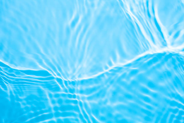 istock Light sky blue liquid cosmetic water gel with circular rippling wave effect 1221458174